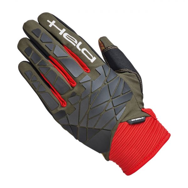 Held Tactura Adventurehandschuhe Military Grün / Rot