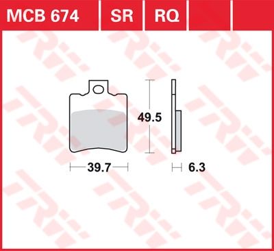 Lucas Scheibenbremsbelag MCB674SR