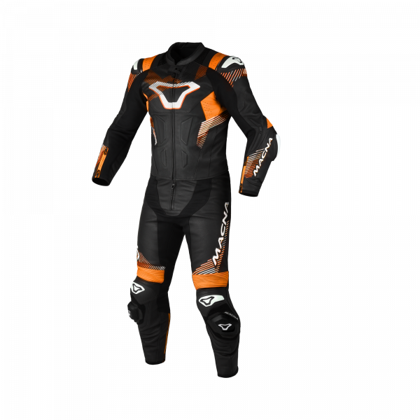 MACNA Armadyl Lederkombi Zweiteiler Schwarz / Orange