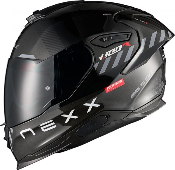 NEXX Y.100R Fade Integralhelm Schwarz / Rot