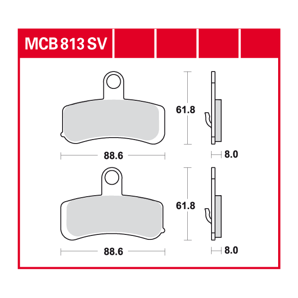 Lucas Scheibenbremsbelag MCB813SV