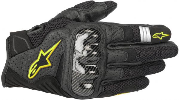 Alpinestars SMX-1 Air V2 Handschuhe Schwarz / Fluogelb
