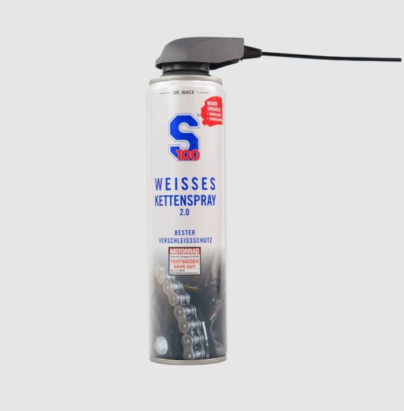 S100 Weißes Kettenspray 2.0 400ml - neuer Sprühkopf