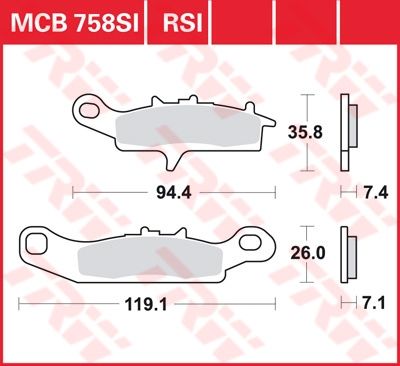 Lucas Scheibenbremsbelag MCB758SI