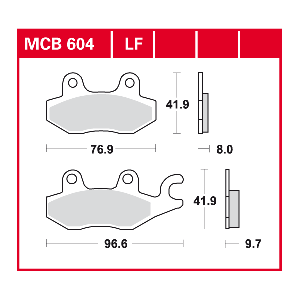 Lucas Scheibenbremsbelag MCB604