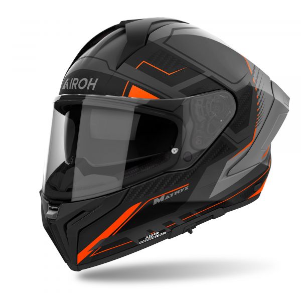 Airoh Matryx Rocket Integralhelm Mattgrau / Schwarz / Orange