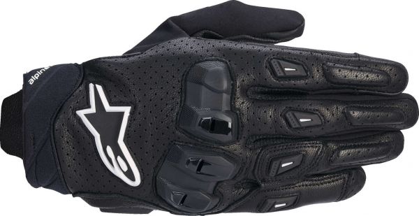 Alpinestars SP X 7 perforierte Motorrad Handschuhe Schwarz / Weiß