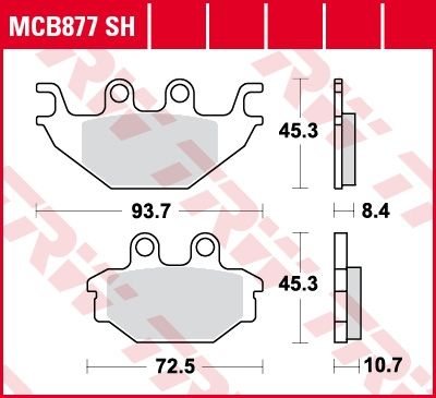Lucas Scheibenbremsbeläge MCB877SH
