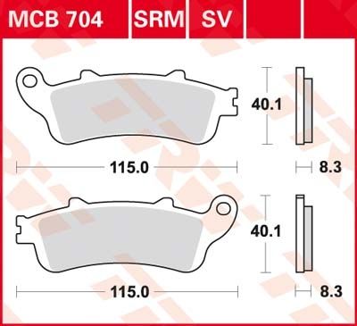 Lucas Scheibenbremsbeläge MCB704SRM