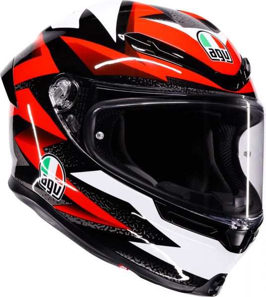 AGV K6 S Braven Integralhelm Schwarz Rot Weiß