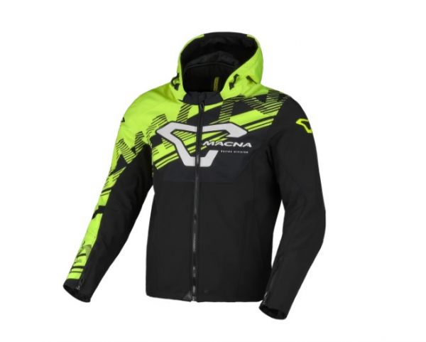 Macna Atracor winddichte Softshell-Jacke Schwarz / Gelb