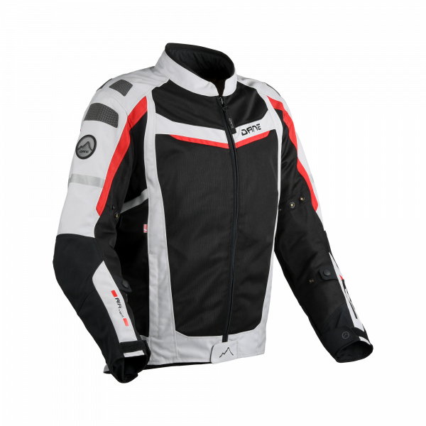 Dane Solskin Textiljacke Grau / Rot