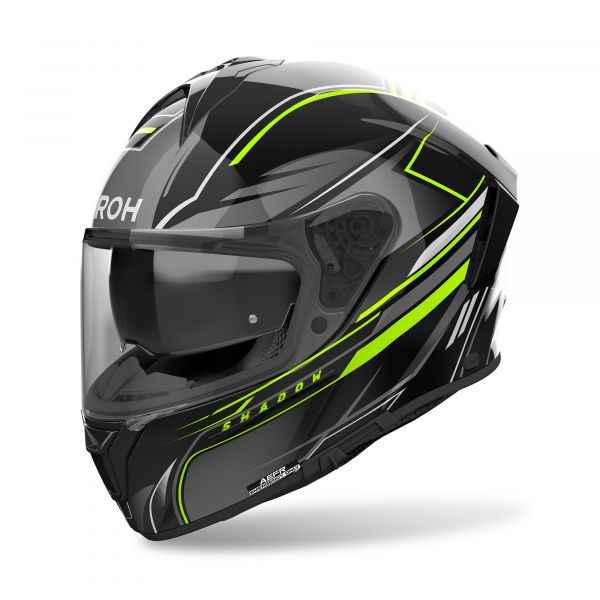 Airoh Spark 2 Shadow Integralhelm Schwarz / Grau / Fluogelb