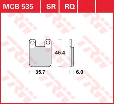 Lucas Scheibenbremsbelag MCB535SR