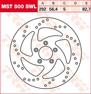 Lucas Bremsscheibe starr MST500SWL