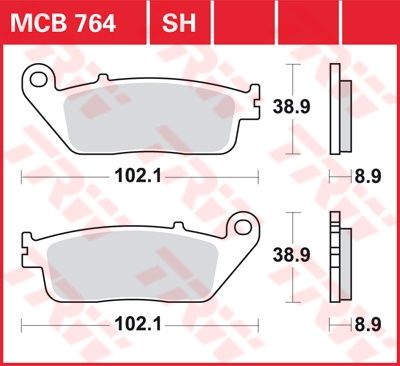 Lucas Scheibenbremsbelag MCB764SH