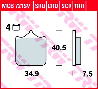 Lucas TRW Scheibenbremsbelag MCB721TRQ