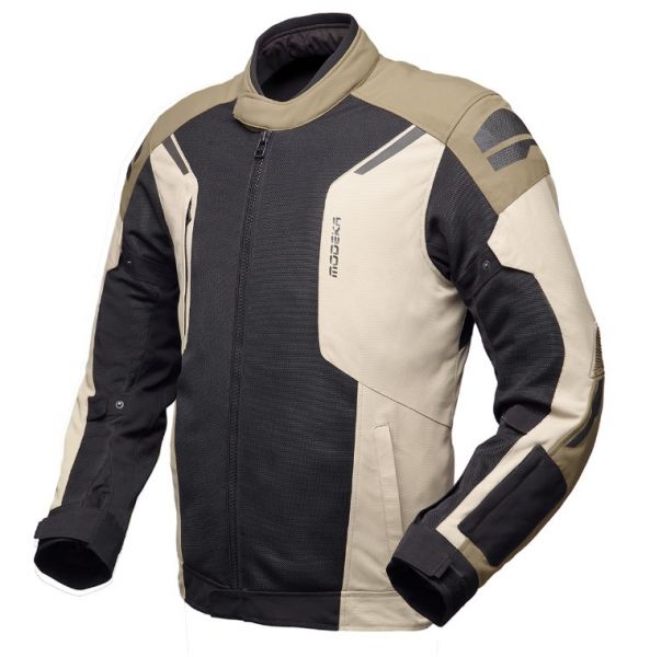 Modeka Khao Air II Textiljacke Schwarz / Sand / Khaki