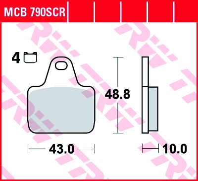 Lucas Scheibenbremsbeläge MCB790SCR