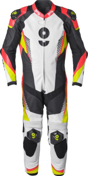 GMS GRC-1 Lederkombi Einteiler Schwarz / Gelb / Rot