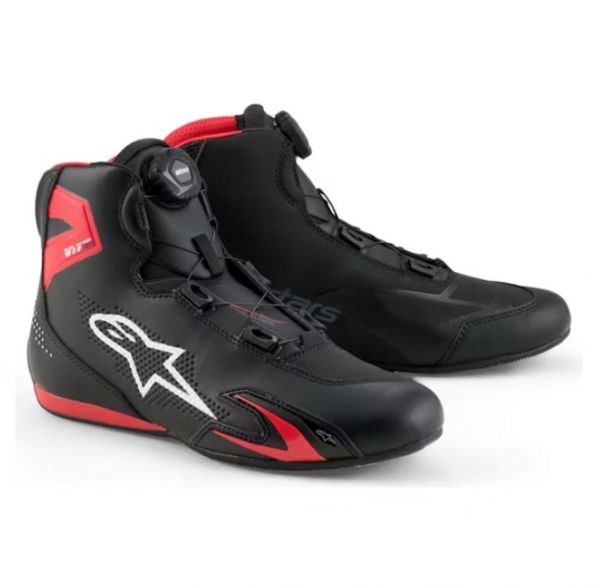 Alpinestars Celer Motorrad Halbschuhe Schwarz / Hellrot