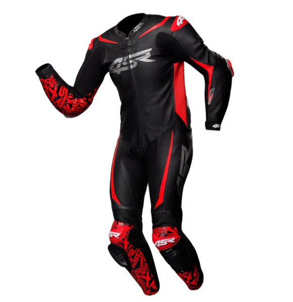 4SR Racing Diablo II AR Lederkombi Schwarz / Rot