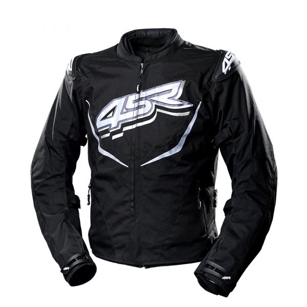 4SR RTX Black Textiljacke Schwarz / Weiß