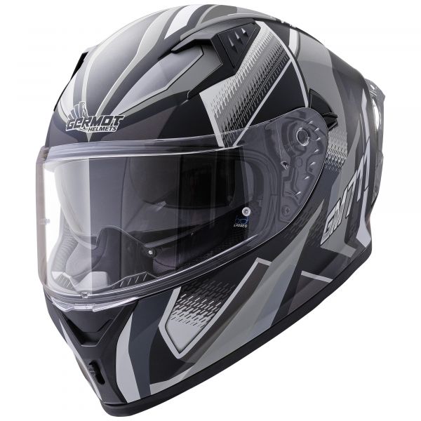 Germot GM 711 Integralhelm Schwarz / Grau