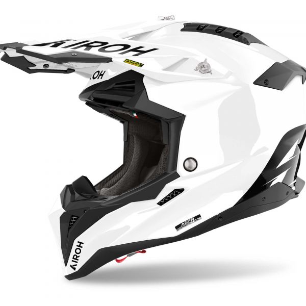 Airoh Aviator 3 FIM Motocrosshelm Weiß
