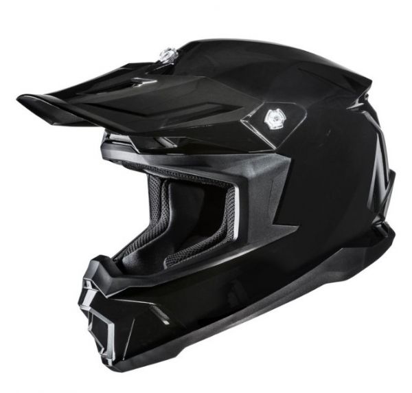 HJC C50 Offroadhelm Unifarben Schwarz Metallic