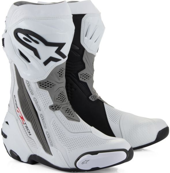 Alpinestars Supertech R Vented Stiefel Weiß / Grau