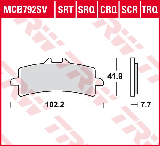 Lucas TRW Scheibenbremsbelag MCB792TRQ
