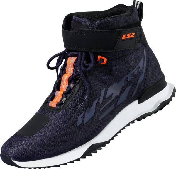 LS2 Acrux Motorrad Halbstiefel Dunkelblau / Orange