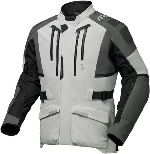 Modeka Striker III Textiljacke Hellgrau / Schwarz