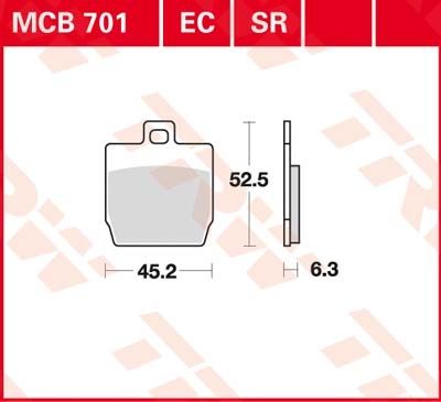 Lucas Scheibenbremsbeläge MCB701EC