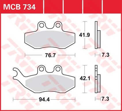 Lucas Scheibenbremsbelag MCB734
