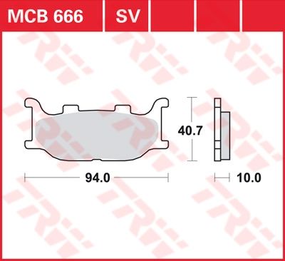Lucas Scheibenbremsbelag MCB666SV