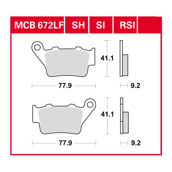 Lucas Scheibenbremsbelag MCB672SI