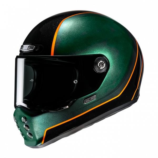 HJC V10 Integralhelm Hodu MC47 Grün / Schwarz / Gelb
