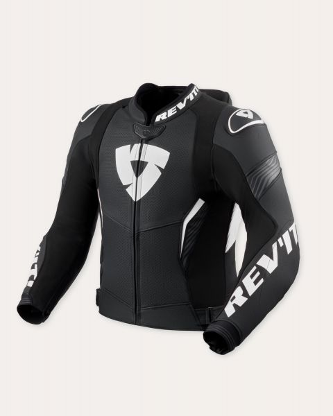 REV'IT! Argon 3 PRO Lederjacke Schwarz / Weiß