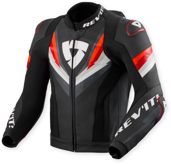 REV'IT! Quantum 3 Pro Lederjacke Perforiert Schwarz / Rot