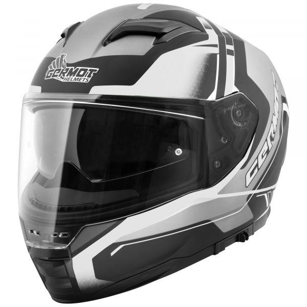 Germot GM 350 Integralhelm Schwarz / Grau / Weiß