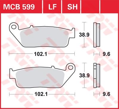 Lucas Scheibenbremsbelag MCB599SH